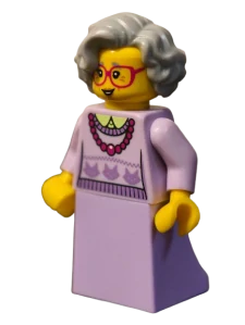 LEGO Babička ve světle fialovým svetru