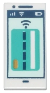 LEGO 3069pb1062 Tile 1 x 2 with Cell Phone / Smartphone