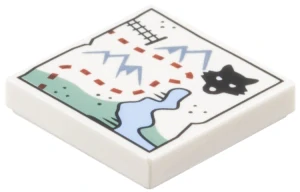LEGO 3068pb2672 Mapa, Tile 2 x 2