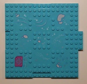 LEGO 15623pb005  - Podložka voda, Brick, Modified 16 x 16 x 2/3