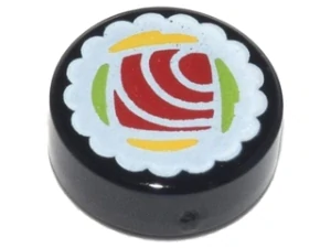 LEGO 98138pb077 - Sushi, Tile, Round 1 x 1