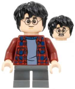 LEGO hp143 Harry Potter - Dark Red Plaid Flannel Shirt