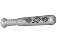 LEGO 93220pb04 Minifigure, Utensil Baseball Bat 4L with 3 Metallic Silver Diamond Panels with Rivets Pattern