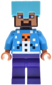 LEGO min237 Steve - Holiday Snow Golem Sweater