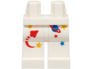 LEGO 970c00pb1850 - Nohy bílé s potiskem