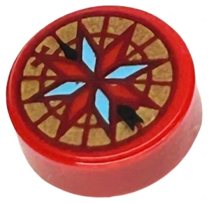 LEGO 98138pb370  - Kompas, Tile, Round 1 x 1
