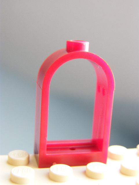 LEGO 30044 - RÁM OKNA ČERVENÝ PŮLKULATÝ