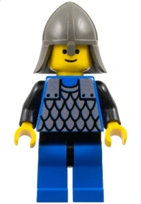 LEGO cas142 Scale Mail - Blue, Blue Legs with Black Hips, Dark Gray Neck-Protector