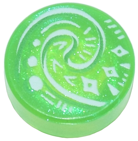 LEGO 98138pb421 Tile, Round 1 x 1 s potiskem