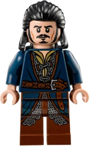 LEGO lor092 Bard the Bowman - Silver Buckle and Shirt Grommets