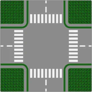 LEGO 611p01 Baseplate, Road 32 x 32 8-Stud