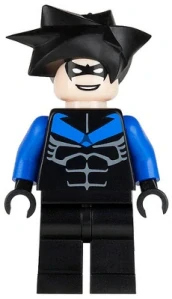 LEGO bat015 Nightwing - Blue Arms and Chest Symbol