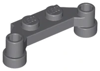 LEGO LEGO 4590 - Tmavě šedá Plate, Modified 1 x 4 Offset