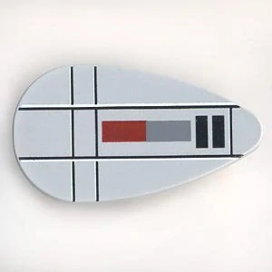 LEGO 2586px15 Minifigure, Shield Oval with SW Red
