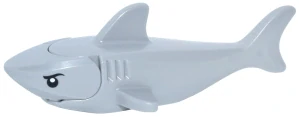 LEGO 14518c04pb04 - Světle šedý žralok potisk očí