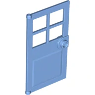LEGO 60623 - Medium Blue Door 1 x 4 x 6 with 4 Panes and Stud Handle