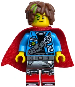 LEGO drm084 Mateo - Dark Azure Jacket, Red Cape