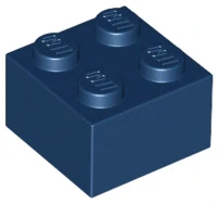 LEGO 3003 KOSTKA 2X2 TMAVĚ MODRÁ