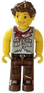 LEGO cre002 Jake, Light Gray Torso