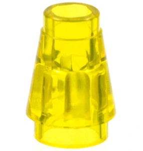 LEGO 4589b - Trans Yellow Cone 1 x 1