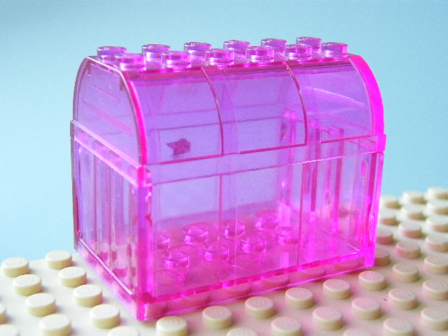 LEGO TRUHLA RŮŽOVÁ TRANSPAR.