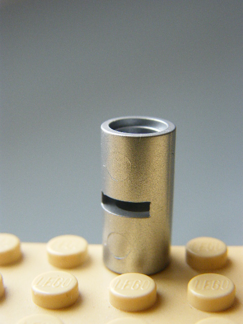 LEGO 62462 - Metallic Silver Technic, Pin Connector Round 2L with Slot (Pin Join