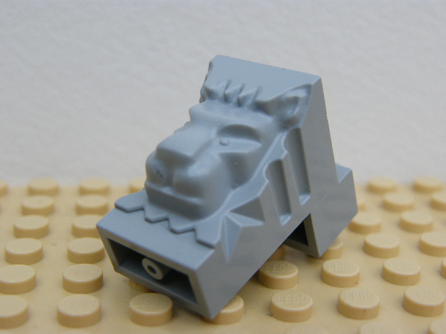 LEGO 30274 Light Gray Brick, Modified 2 x 3 x 3 with Cutout and Lion Head
