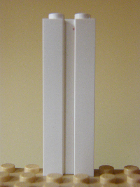 LEGO 88393 White Brick, Modified 1 x 2 x 5 with Groove