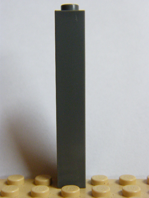 LEGO 2453b Sloupek úzký černý, Black Brick 1 x 1 x 5