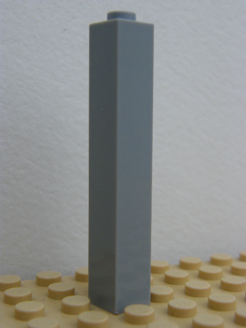 LEGO 2453b  - Light Bluish Gray Brick 1 x 1 x 5