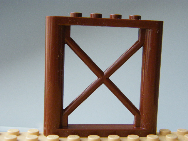 LEGO 64448 - Reddish Brown Support 1 x 6 x 5 Girder Rectangular