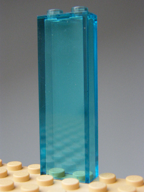 LEGO 2454 - Sloupek transparentní modrý