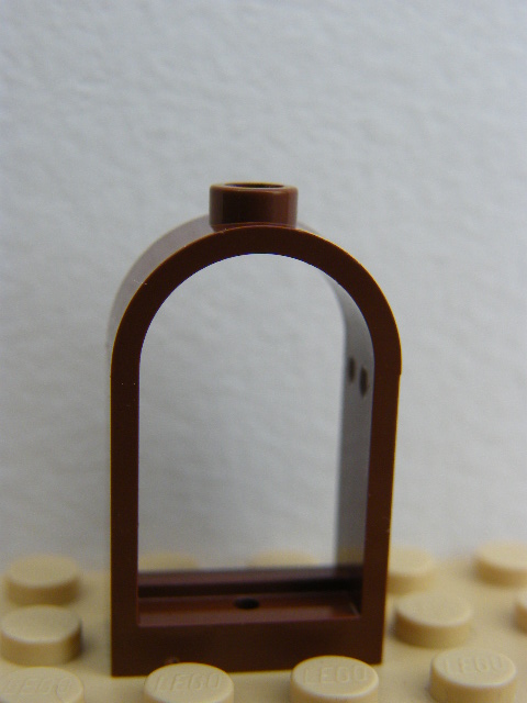 LEGO 30044 - RÁM OKNA  HNĚDÝ  PŮLKULATÝ