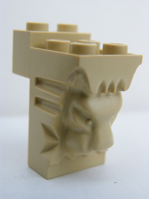 LEGO 30274 Tan Brick, Modified 2 x 3 x 3 with Cutout and Lion Head