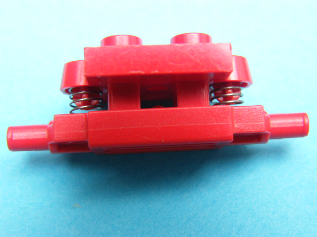 LEGO 2484c01 Red Vehicle, Spring Wheels Holder 2 x 2