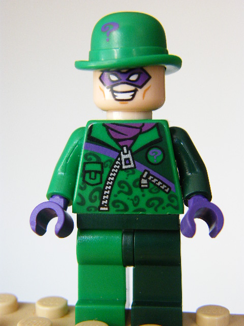 LEGO sh0088 - The Riddler Green and Dark Green Zipper Outfit