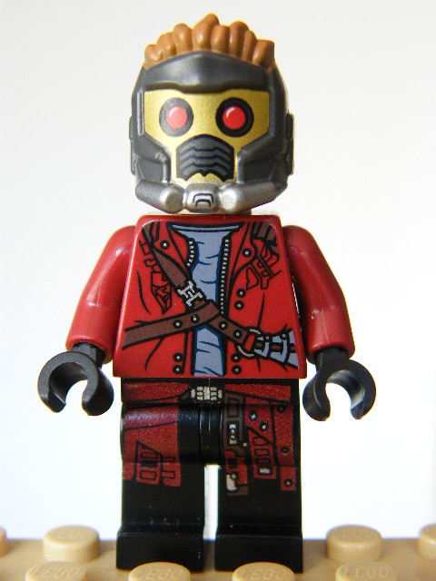 LEGO sh0127- Star-Lord - Mask, Open Jacket