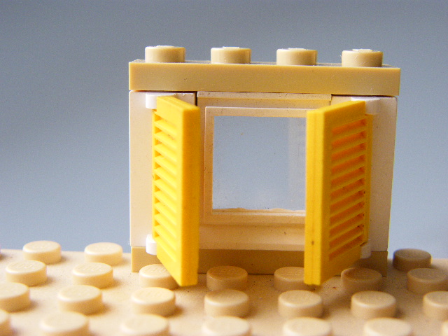 LEGO OKNO S OKENICÍ ŽLUTÉ