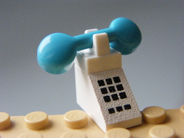 LEGO TELEFON BÍLÝ S MODRÝM SLUCHÁTKEM
