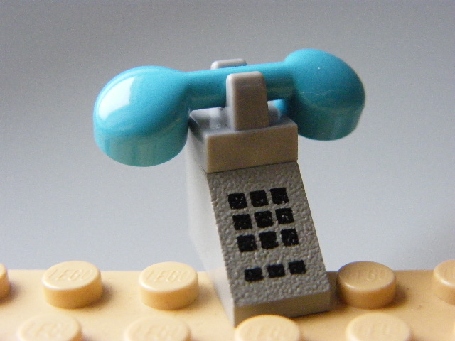 LEGO TELEFON ŠEDÝ, MODRÉ SLUCHÁTKO
