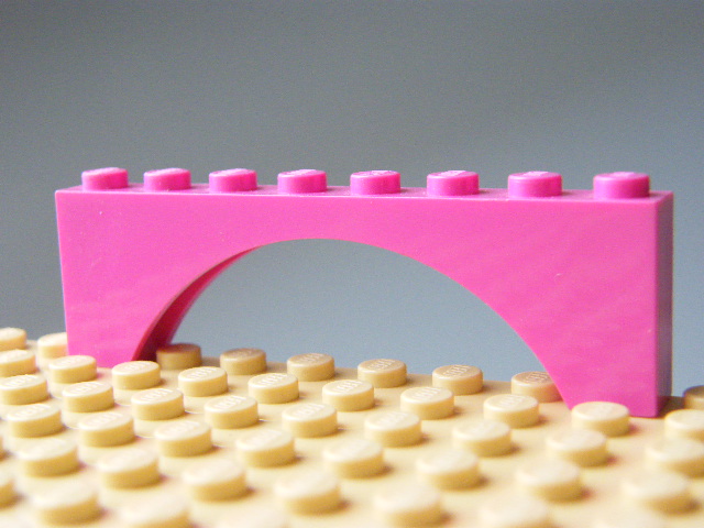 LEGO 3308 - Dark Pink Brick, Arch 1 x 8 x 2