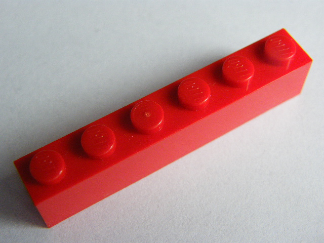 LEGO 3009 Red Brick 1 x 6