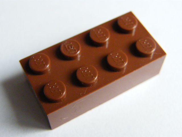LEGO KOSTKA 3001 - 4X2 HNĚDÁ