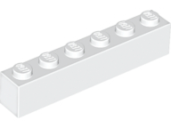 LEGO 3009 White Brick 1 x 6