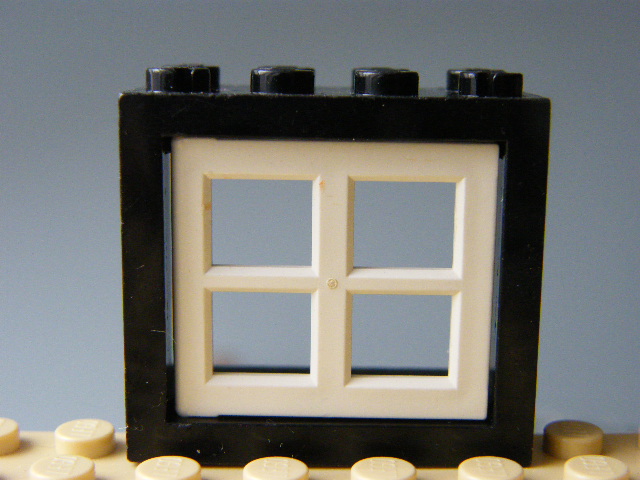 LEGO OKNO BÍLÉ, RÁM ČERNÝ