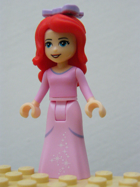 LEGO PRINCEZNA dp004 - Ariel - Bright Pink Dress, Bow