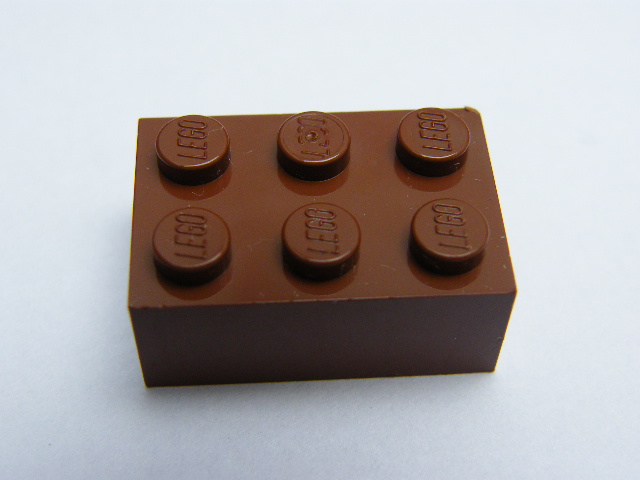 LEGO 3002 - KOSTKA 3X2 HNĚDÁ