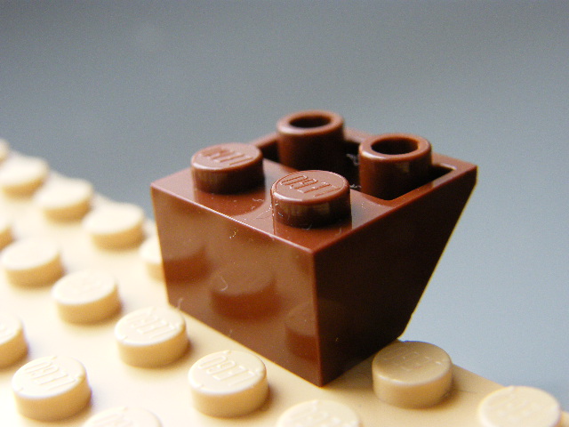 LEGO 3660 Reddish Brown Slope, Inverted 45 2 x 2