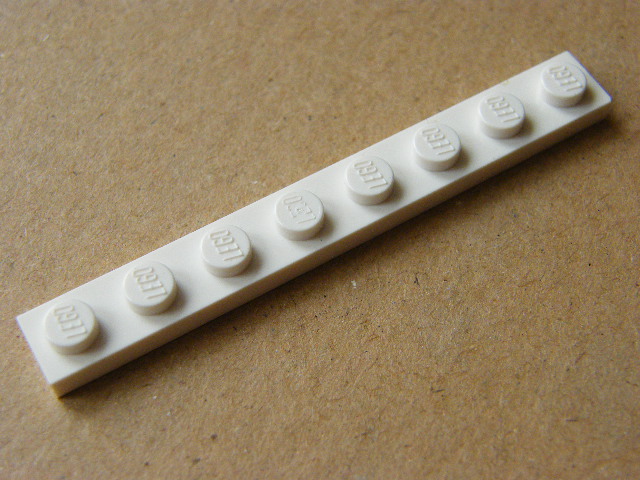 LEGO 3460 White Plate 1 x 8