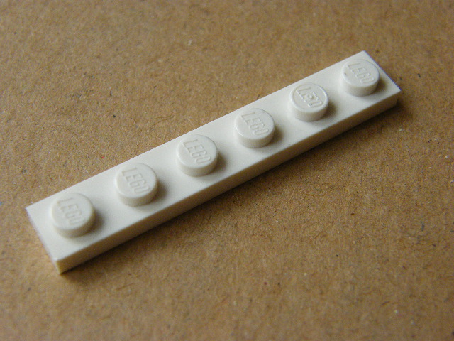 LEGO 3666 White Plate 1 x 6